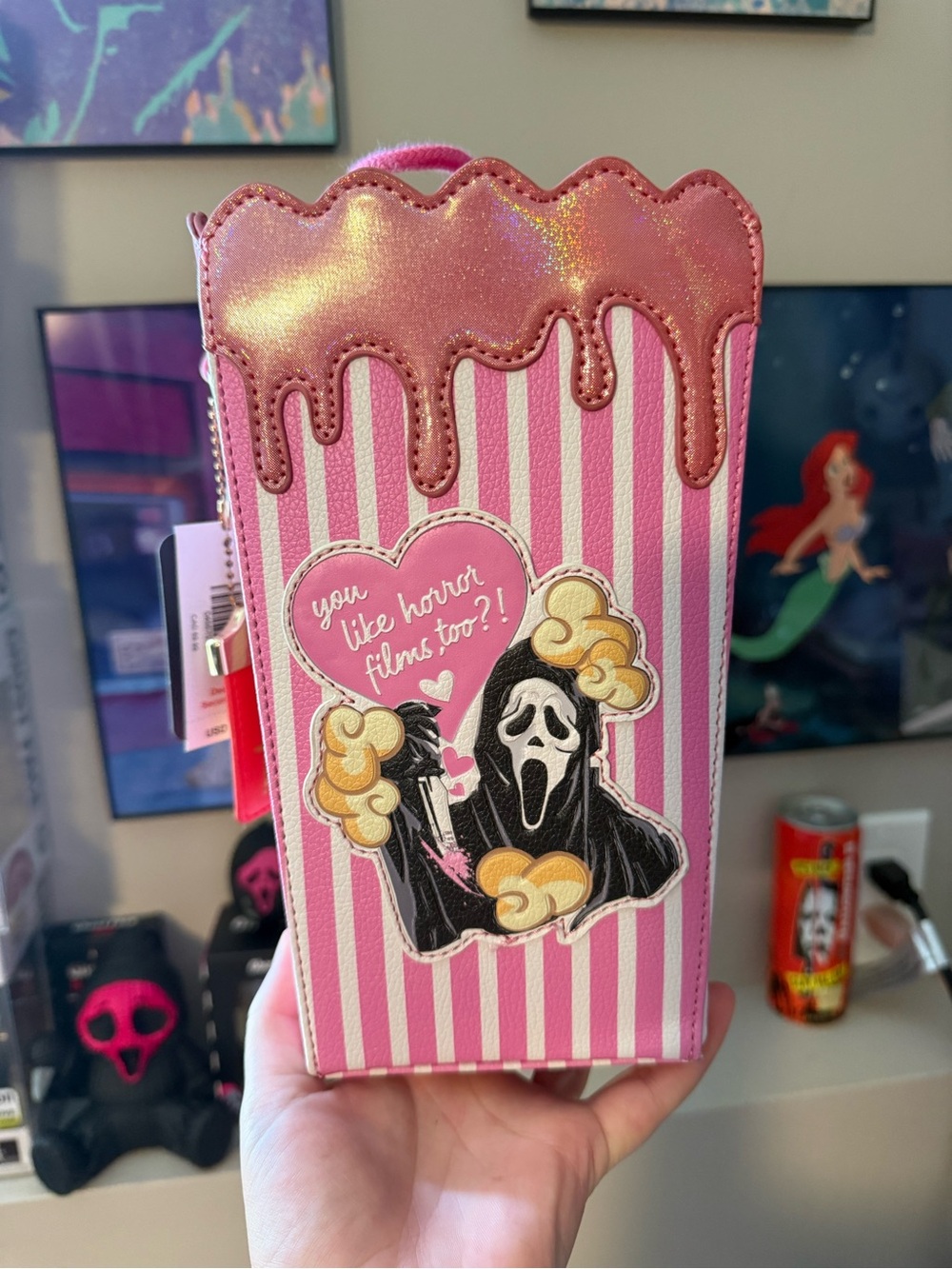 Ghostface Popcorn Bucket Purse Pink! NWT